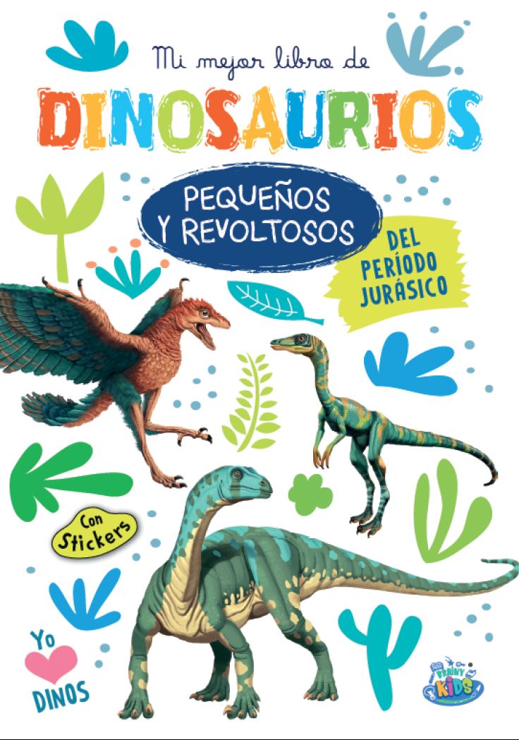 Libro de pegatinas educativo Dinosaurios - Pepita Viajera
